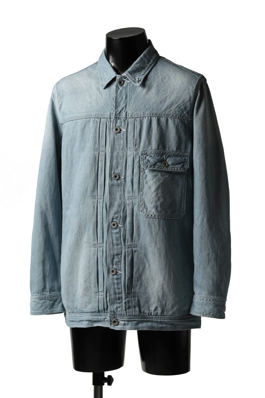 ISAMU KATAYAMA BACKLASH LOOSEY JEAN JACKET / COTTON LINEN DENIM (INDIGO) - Image 4