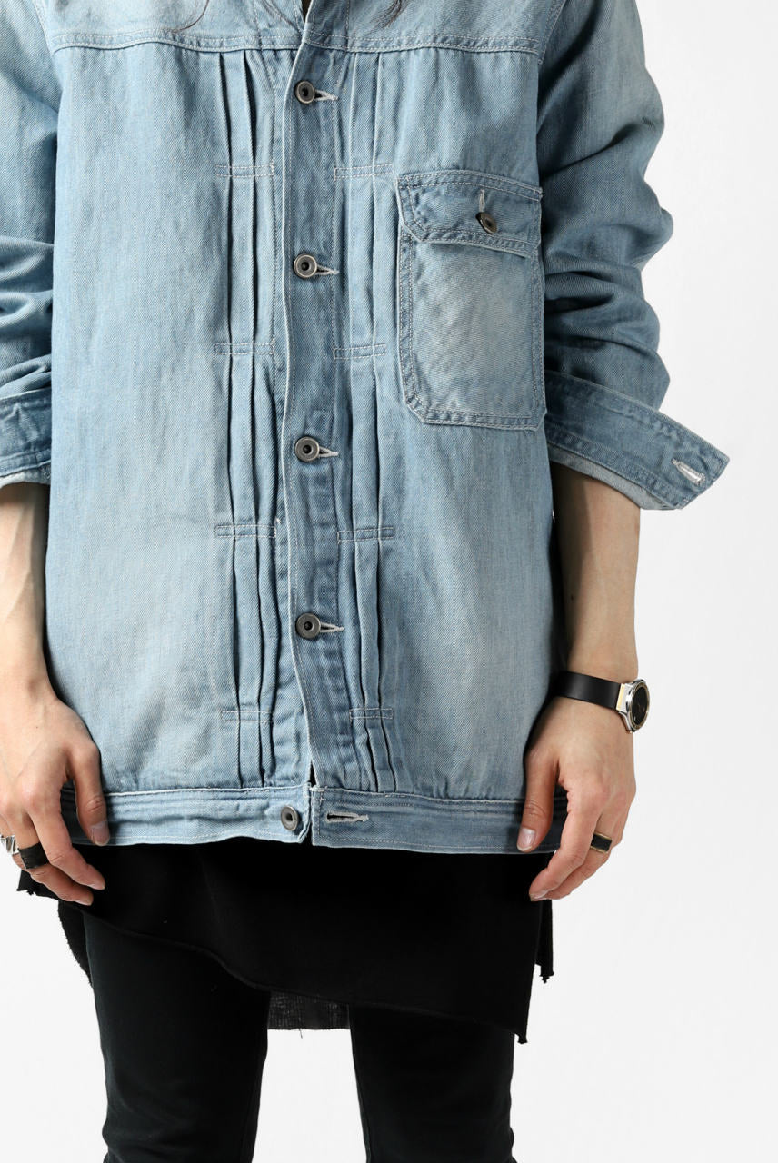 ISAMU KATAYAMA BACKLASH LOOSEY JEAN JACKET / COTTON LINEN DENIM (INDIGO) - Image 43