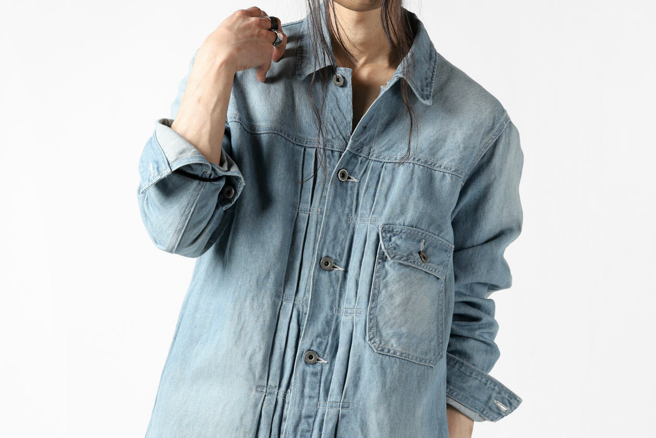 ISAMU KATAYAMA BACKLASH LOOSEY JEAN JACKET / COTTON LINEN DENIM (INDIGO) - Image 46