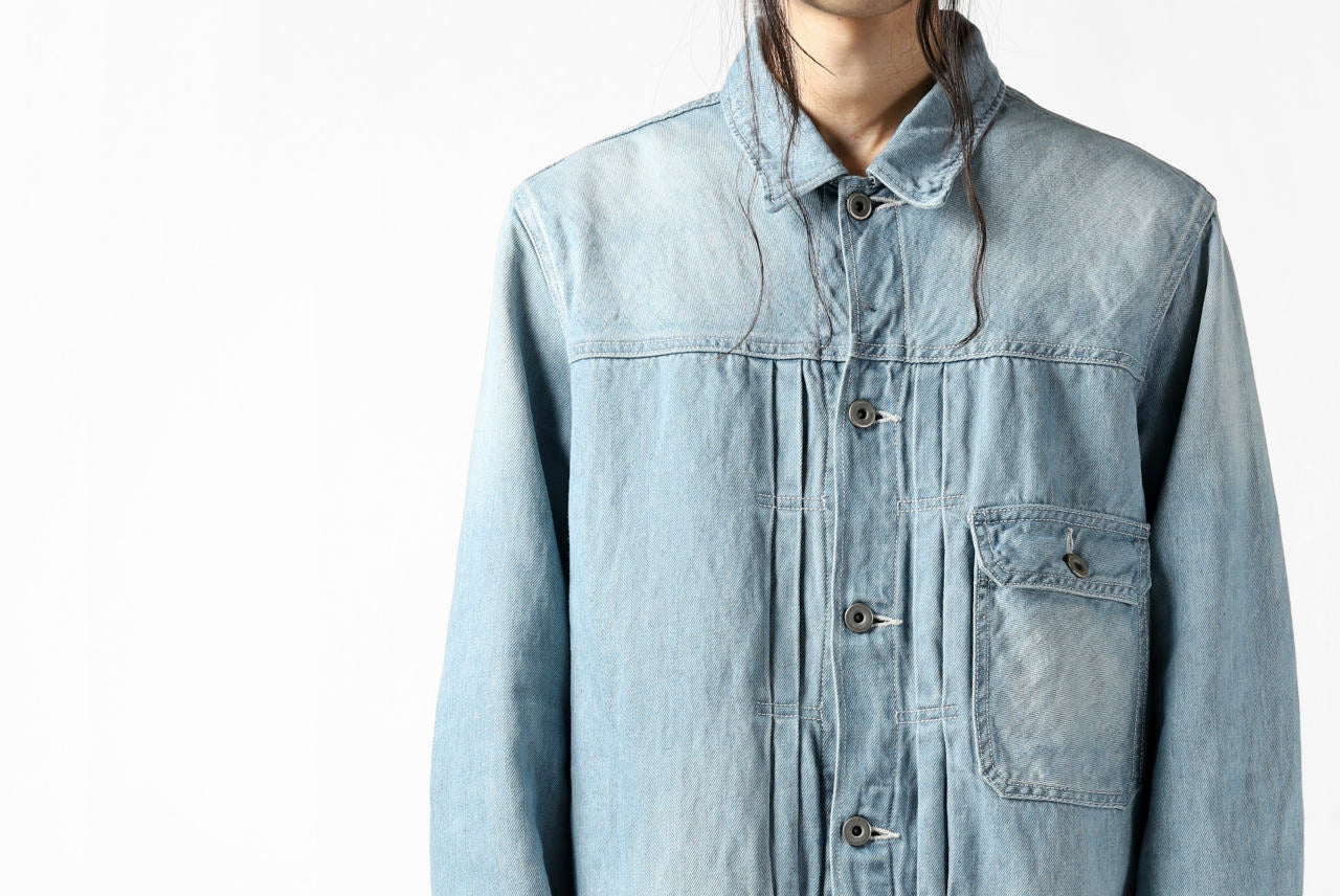 ISAMU KATAYAMA BACKLASH LOOSEY JEAN JACKET / COTTON LINEN DENIM (INDIGO) - Image 48
