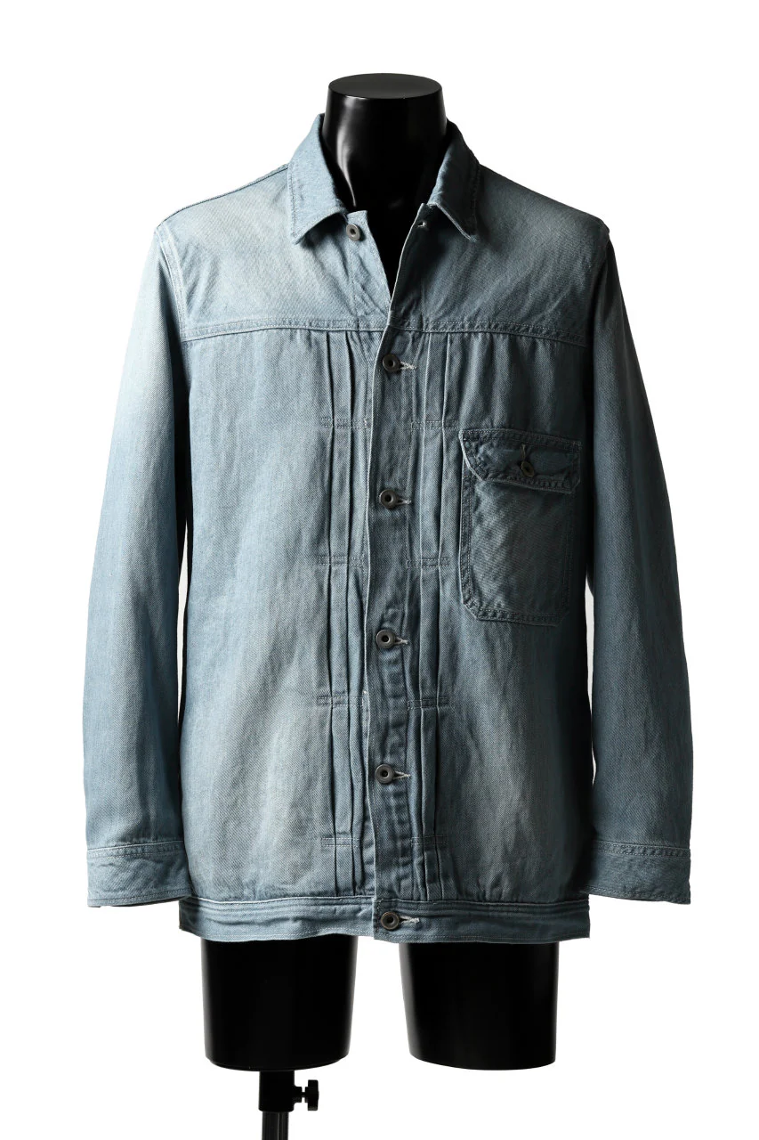 ISAMU KATAYAMA BACKLASH LOOSEY JEAN JACKET / COTTON LINEN DENIM (INDIGO) - Image 5