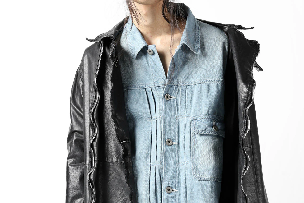 ISAMU KATAYAMA BACKLASH LOOSEY JEAN JACKET / COTTON LINEN DENIM (INDIGO) - Image 50