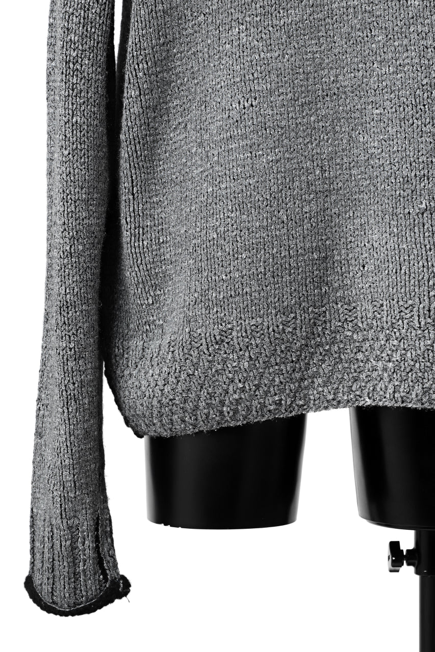 ISAMU KATAYAMA BACKLASH LOOSEY KNIT PULLOVER / PIGMENT PRINTED (BLACK) - Image 14