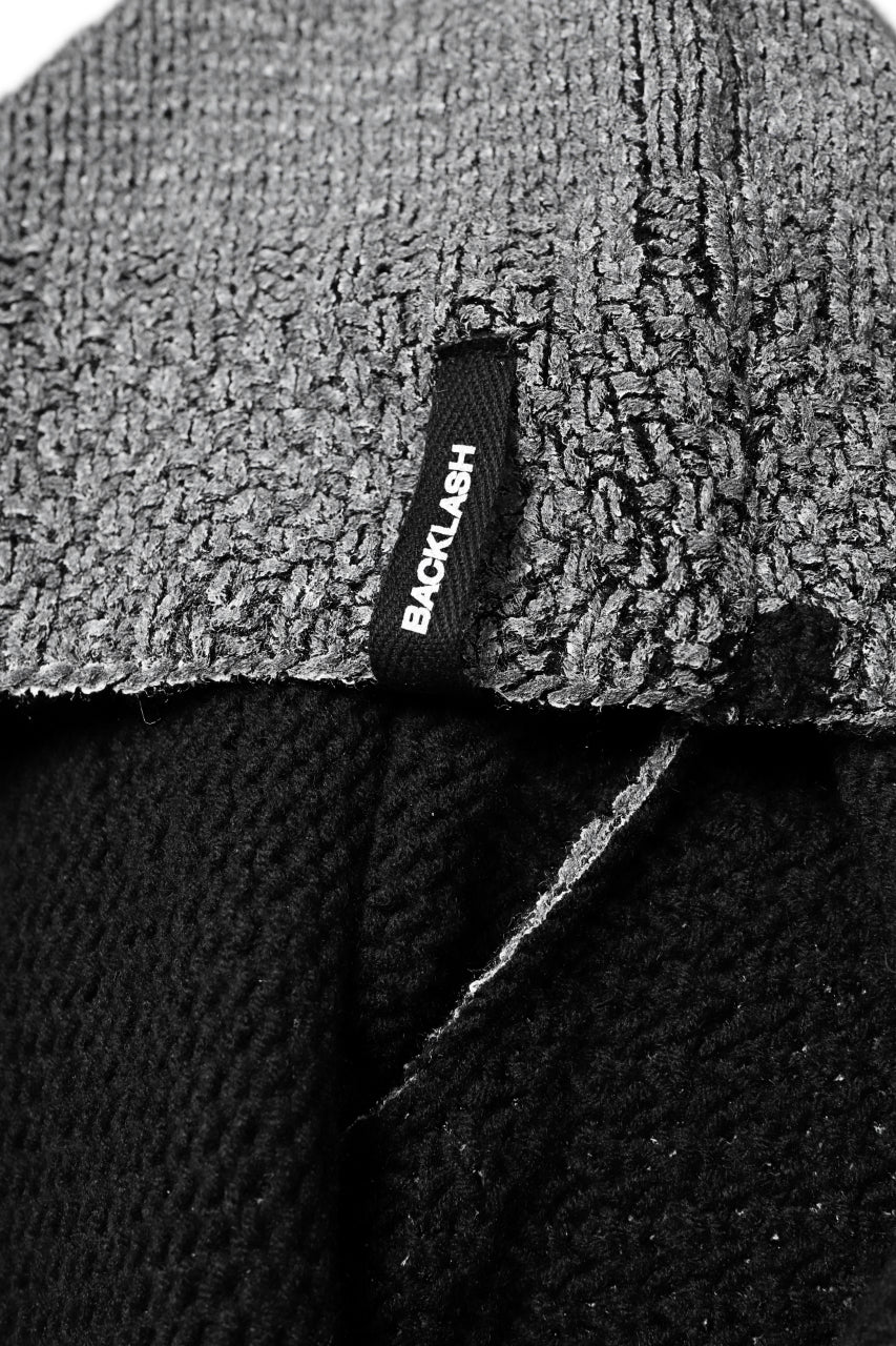 ISAMU KATAYAMA BACKLASH LOOSEY KNIT PULLOVER / PIGMENT PRINTED (BLACK) - Image 15