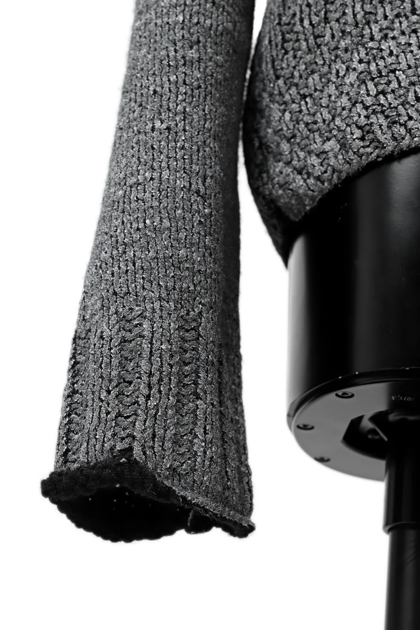 ISAMU KATAYAMA BACKLASH LOOSEY KNIT PULLOVER / PIGMENT PRINTED (BLACK) - Image 9