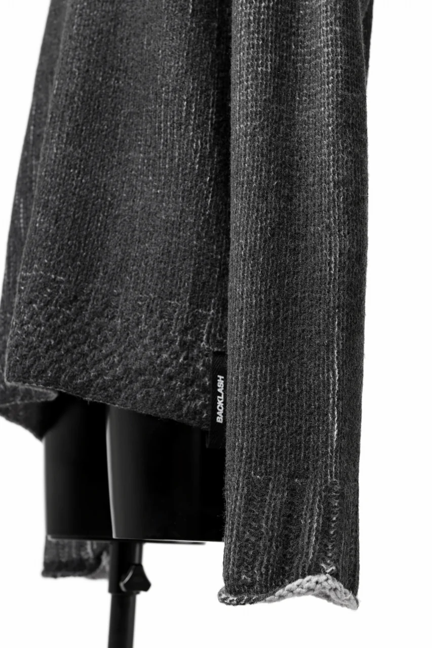 ISAMU KATAYAMA BACKLASH LOOSEY KNIT PULLOVER / PIGMENT PRINTED (GREY) - Image 10