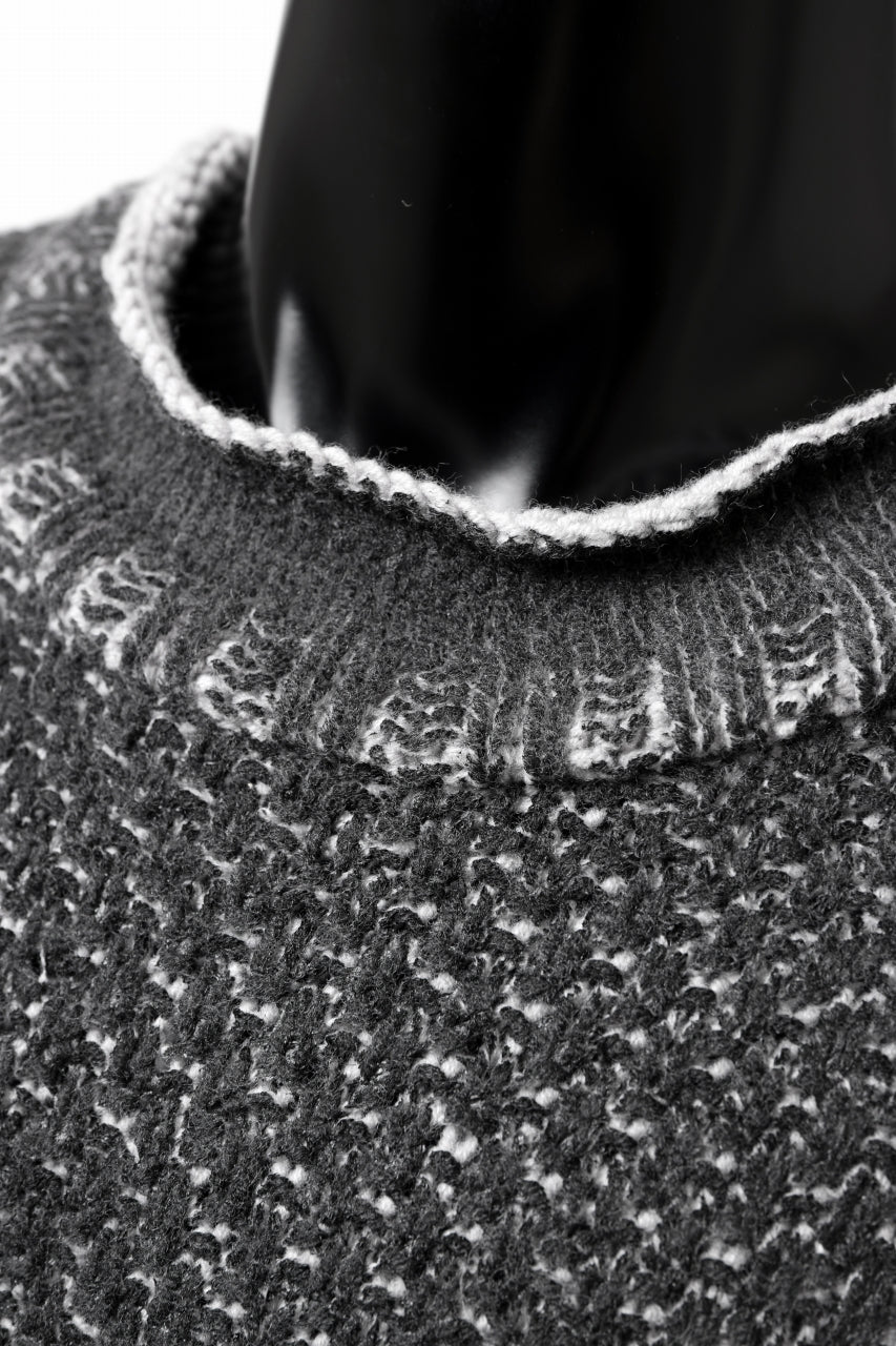 ISAMU KATAYAMA BACKLASH LOOSEY KNIT PULLOVER / PIGMENT PRINTED (GREY) - Image 11
