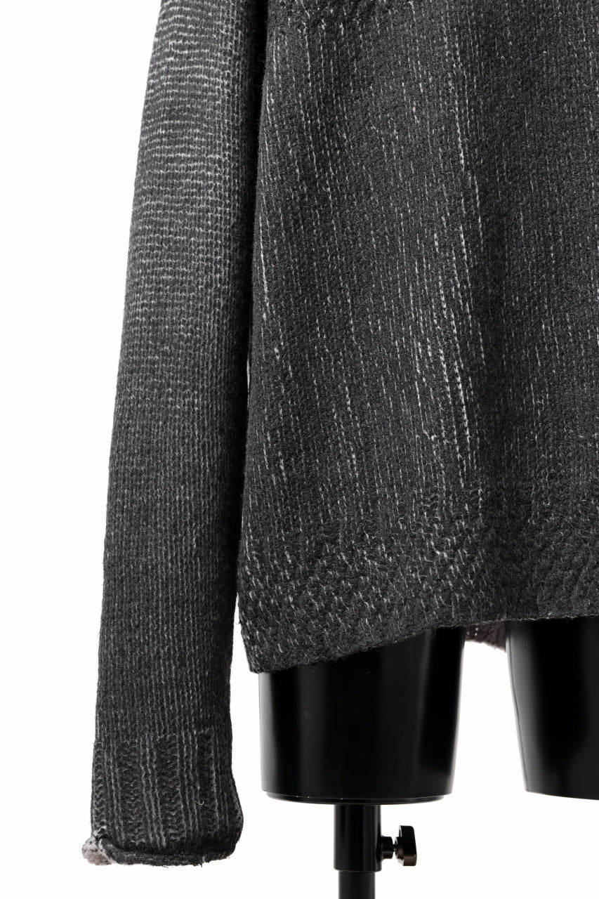ISAMU KATAYAMA BACKLASH LOOSEY KNIT PULLOVER / PIGMENT PRINTED (GREY) - Image 13