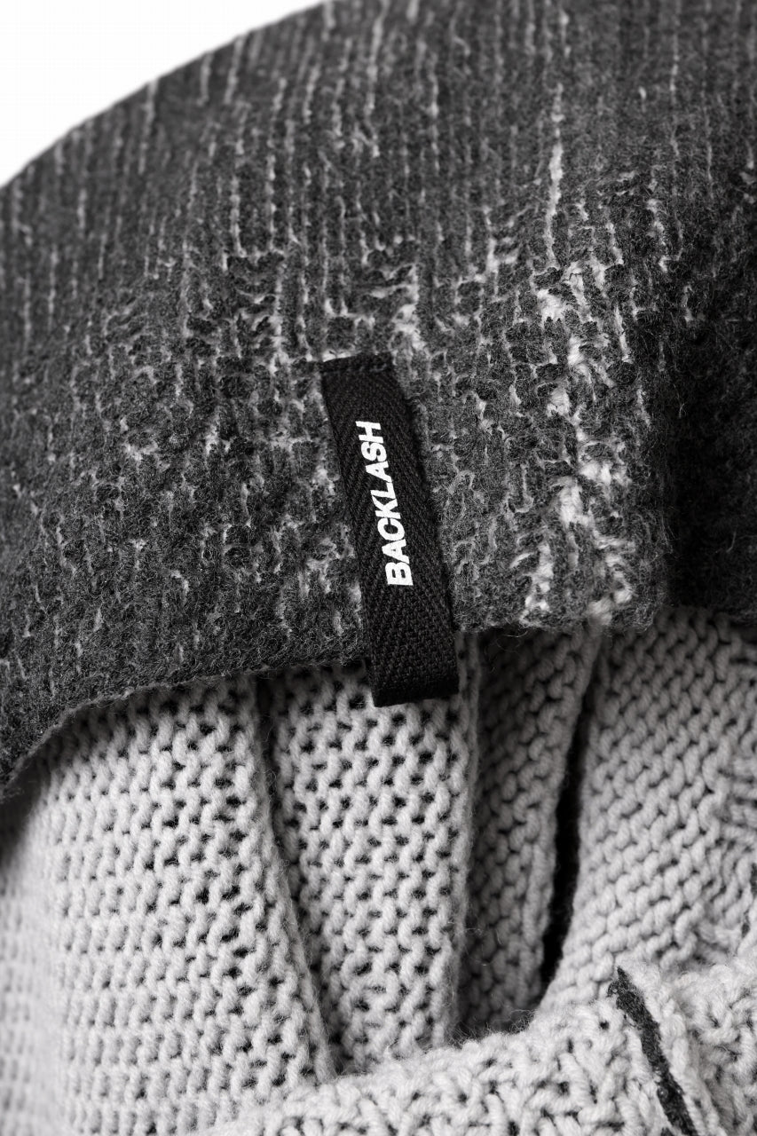 ISAMU KATAYAMA BACKLASH LOOSEY KNIT PULLOVER / PIGMENT PRINTED (GREY) - Image 17