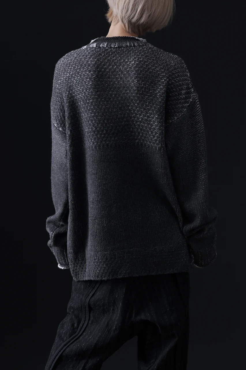 ISAMU KATAYAMA BACKLASH LOOSEY KNIT PULLOVER / PIGMENT PRINTED (GREY) - Image 28