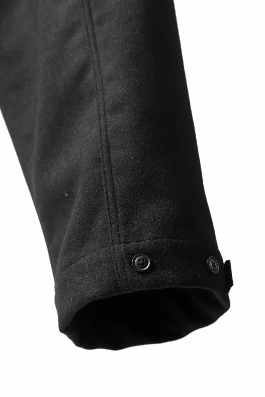 ISAMU KATAYAMA BACKLASH LOW CROTCH CARGO PANTS / CASHMERE WOOL MELTON (BLACK) - Image 20