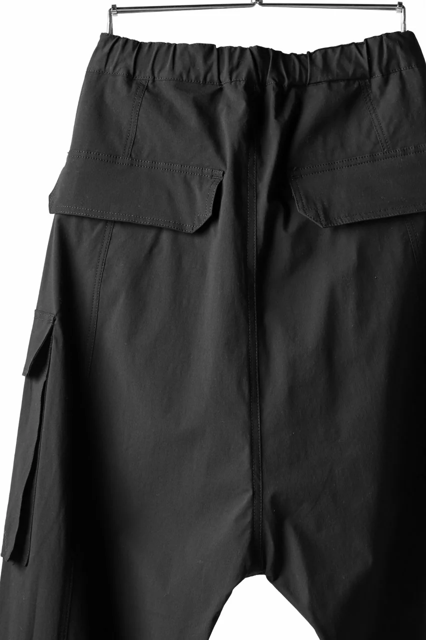 ISAMU KATAYAMA BACKLASH LOWCROTCH FIELD PANTS / STRETCH TYPEWRITER CLOTH (BLACK) - Image 13