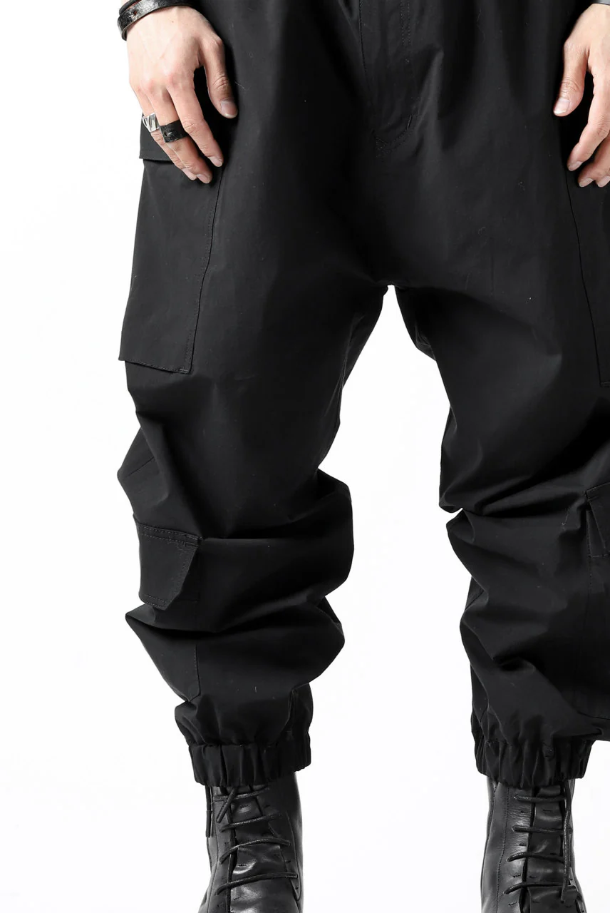 ISAMU KATAYAMA BACKLASH LOWCROTCH FIELD PANTS / STRETCH TYPEWRITER CLOTH (BLACK) - Image 22