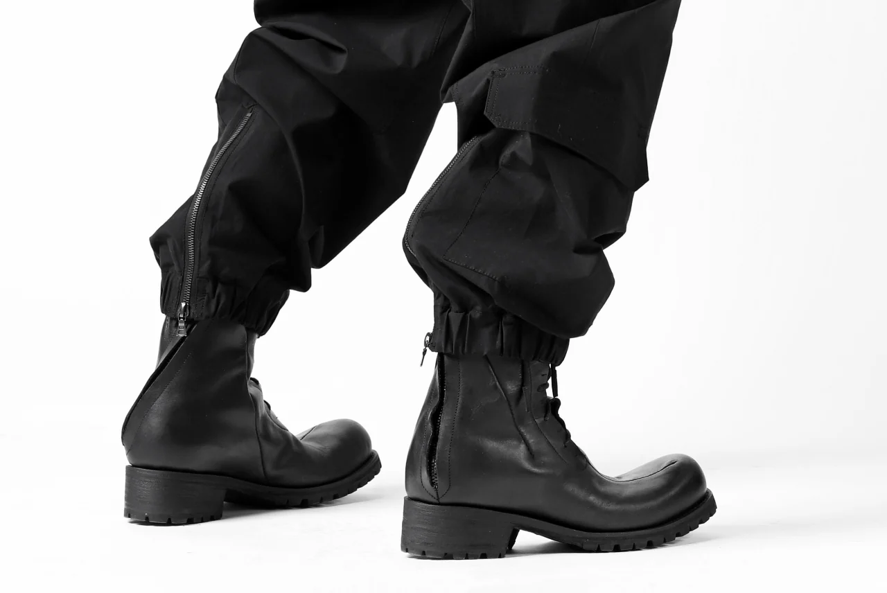 ISAMU KATAYAMA BACKLASH LOWCROTCH FIELD PANTS / STRETCH TYPEWRITER CLOTH (BLACK) - Image 26