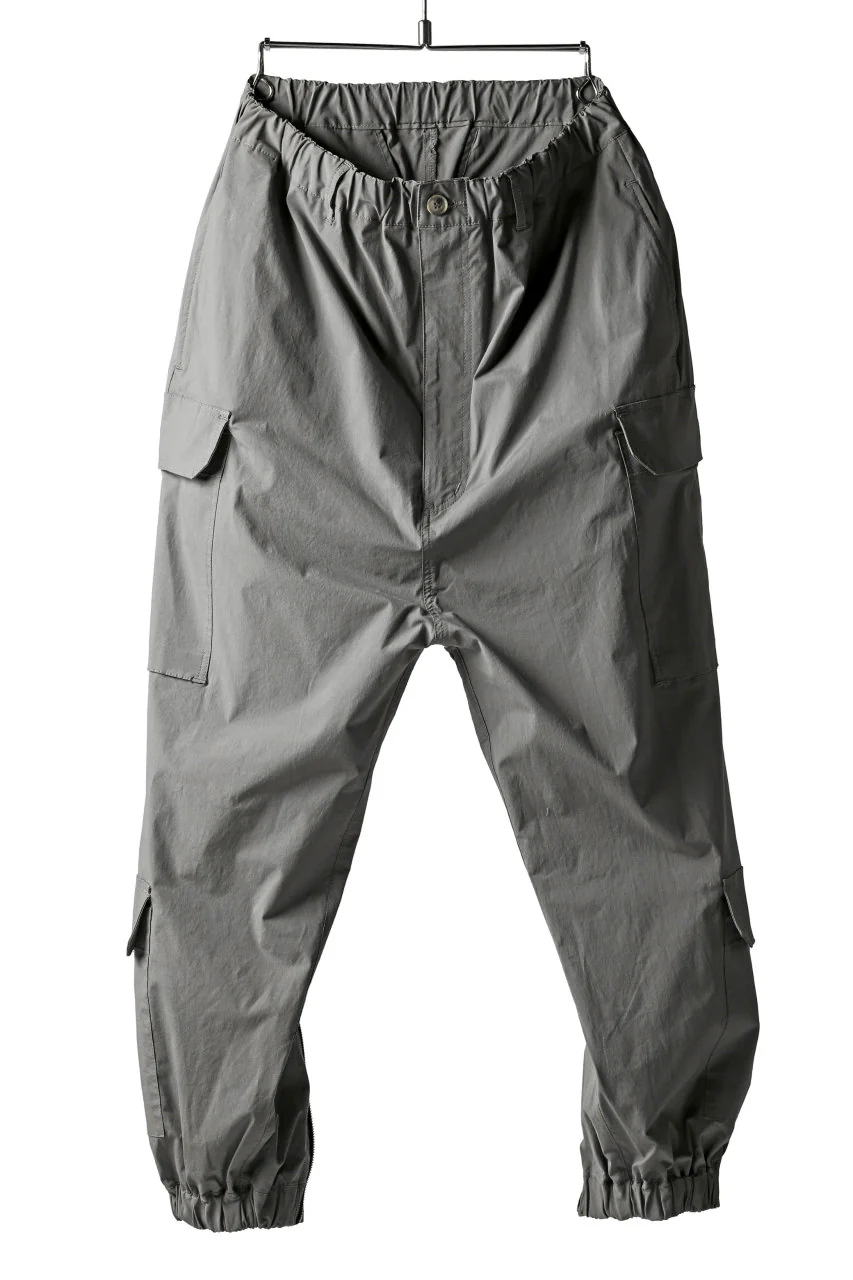 ISAMU KATAYAMA BACKLASH LOWCROTCH FIELD PANTS / STRETCH TYPEWRITER CLOTH (KHAKI)