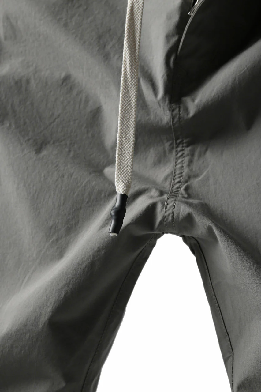 ISAMU KATAYAMA BACKLASH LOWCROTCH FIELD PANTS / STRETCH TYPEWRITER CLOTH (KHAKI) - Image 10