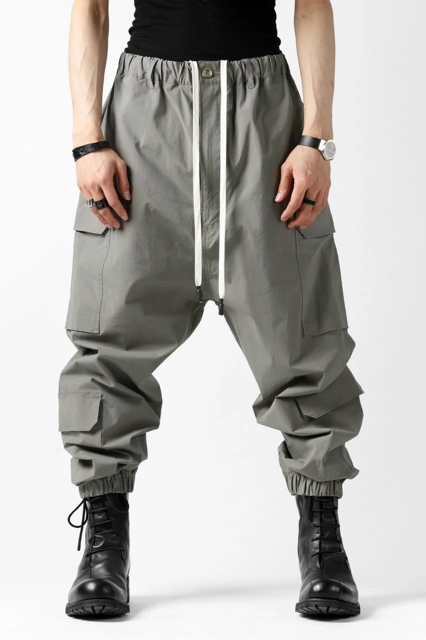 ISAMU KATAYAMA BACKLASH LOWCROTCH FIELD PANTS / STRETCH TYPEWRITER CLOTH (KHAKI) - Image 15