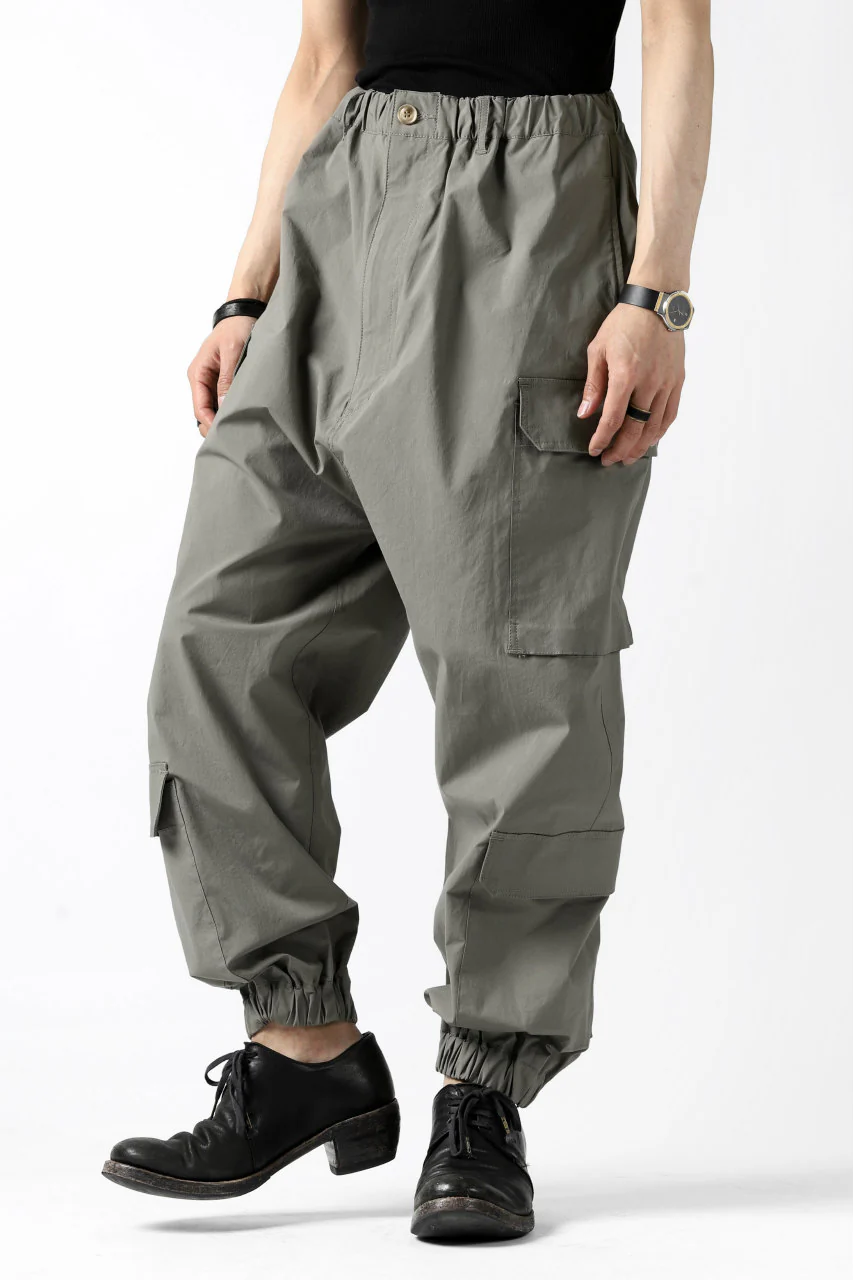 ISAMU KATAYAMA BACKLASH LOWCROTCH FIELD PANTS / STRETCH TYPEWRITER CLOTH (KHAKI) - Image 17