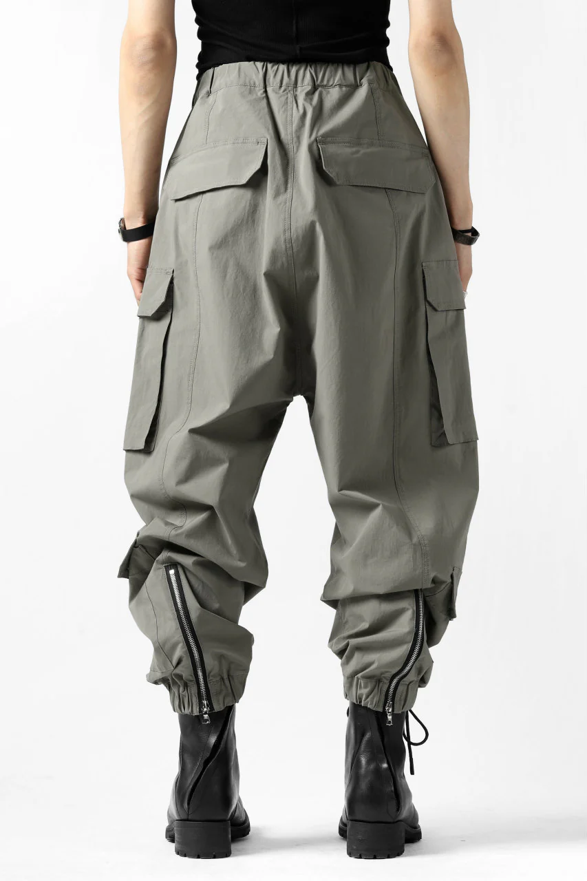 ISAMU KATAYAMA BACKLASH LOWCROTCH FIELD PANTS / STRETCH TYPEWRITER CLOTH (KHAKI) - Image 18