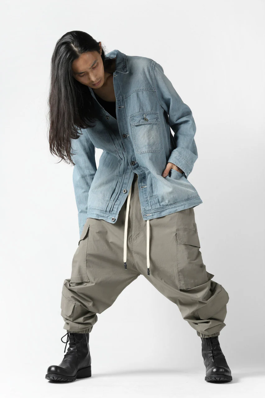 ISAMU KATAYAMA BACKLASH LOWCROTCH FIELD PANTS / STRETCH TYPEWRITER CLOTH (KHAKI) - Image 20