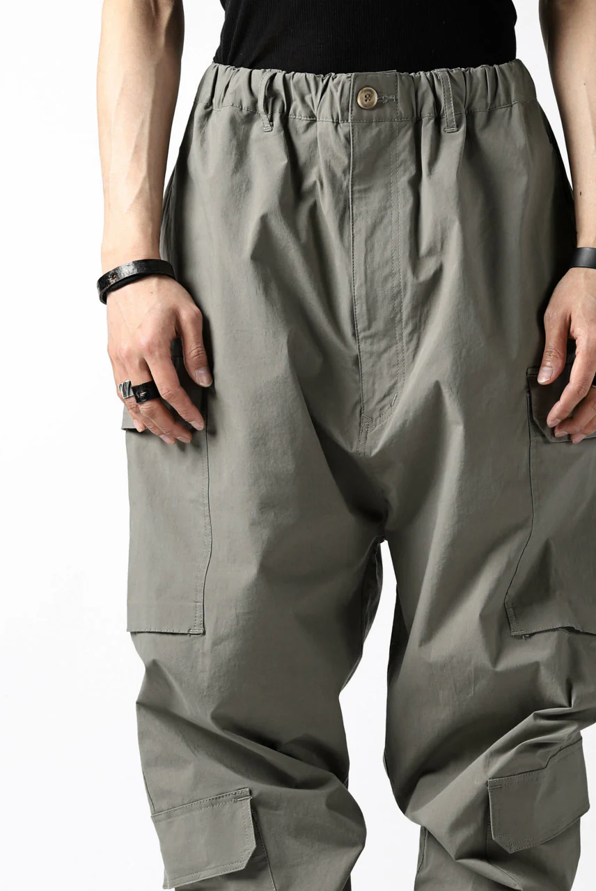 ISAMU KATAYAMA BACKLASH LOWCROTCH FIELD PANTS / STRETCH TYPEWRITER CLOTH (KHAKI) - Image 23