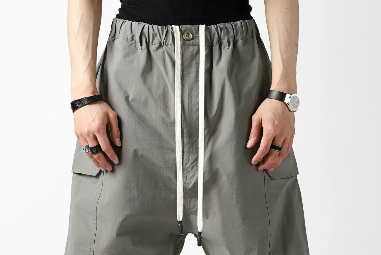 ISAMU KATAYAMA BACKLASH LOWCROTCH FIELD PANTS / STRETCH TYPEWRITER CLOTH (KHAKI) - Image 25