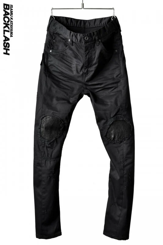 ISAMU KATAYAMA BACKLASH LOWCROTCH SKINNY CRASH/REPAIR (BLACK)