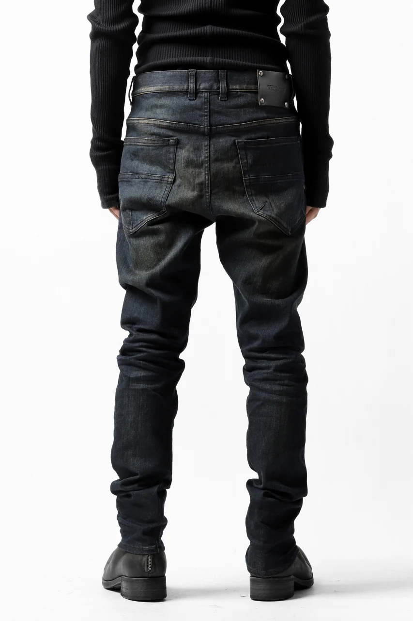 ISAMU KATAYAMA BACKLASH LOWCROTCH SLIM PANTS / HIGH POWER STRETCH DENIM (INDIGO) - Image 13