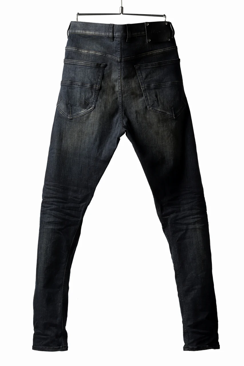 ISAMU KATAYAMA BACKLASH LOWCROTCH SLIM PANTS / HIGH POWER STRETCH DENIM (INDIGO) - Image 3