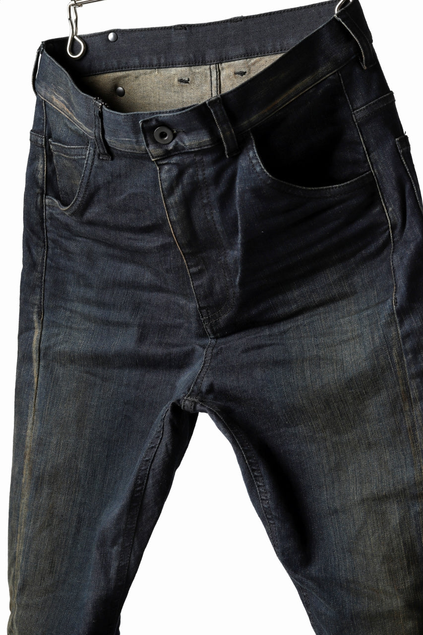ISAMU KATAYAMA BACKLASH LOWCROTCH SLIM PANTS / HIGH POWER STRETCH DENIM (INDIGO) - Image 4