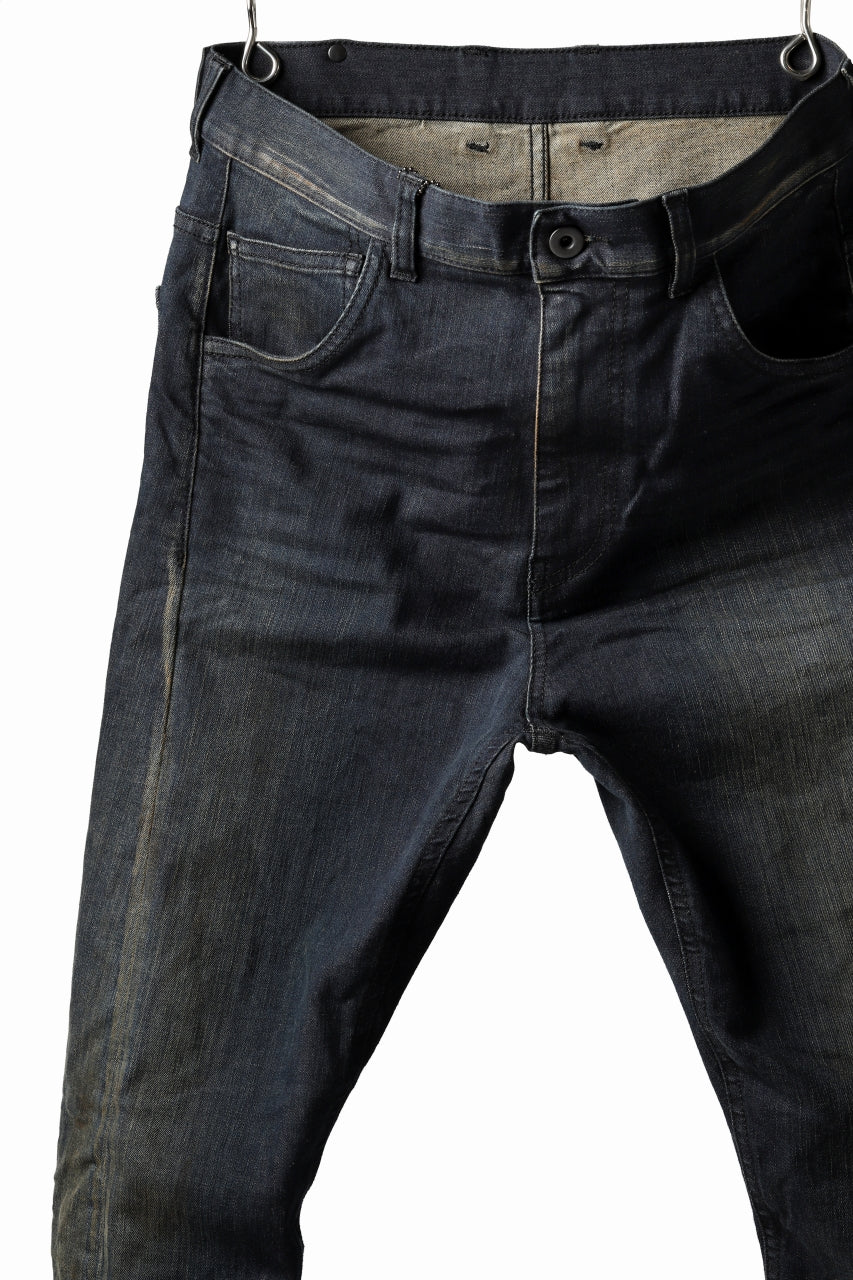 ISAMU KATAYAMA BACKLASH LOWCROTCH SLIM PANTS / HIGH POWER STRETCH DENIM (INDIGO) - Image 5