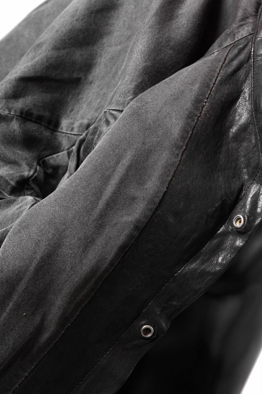 ISAMU KATAYAMA BACKLASH MARYAM LEATHER SHIRT JACKET / GARMENT DYED - ITALY DEER SKIN (BLACK) - Image 22