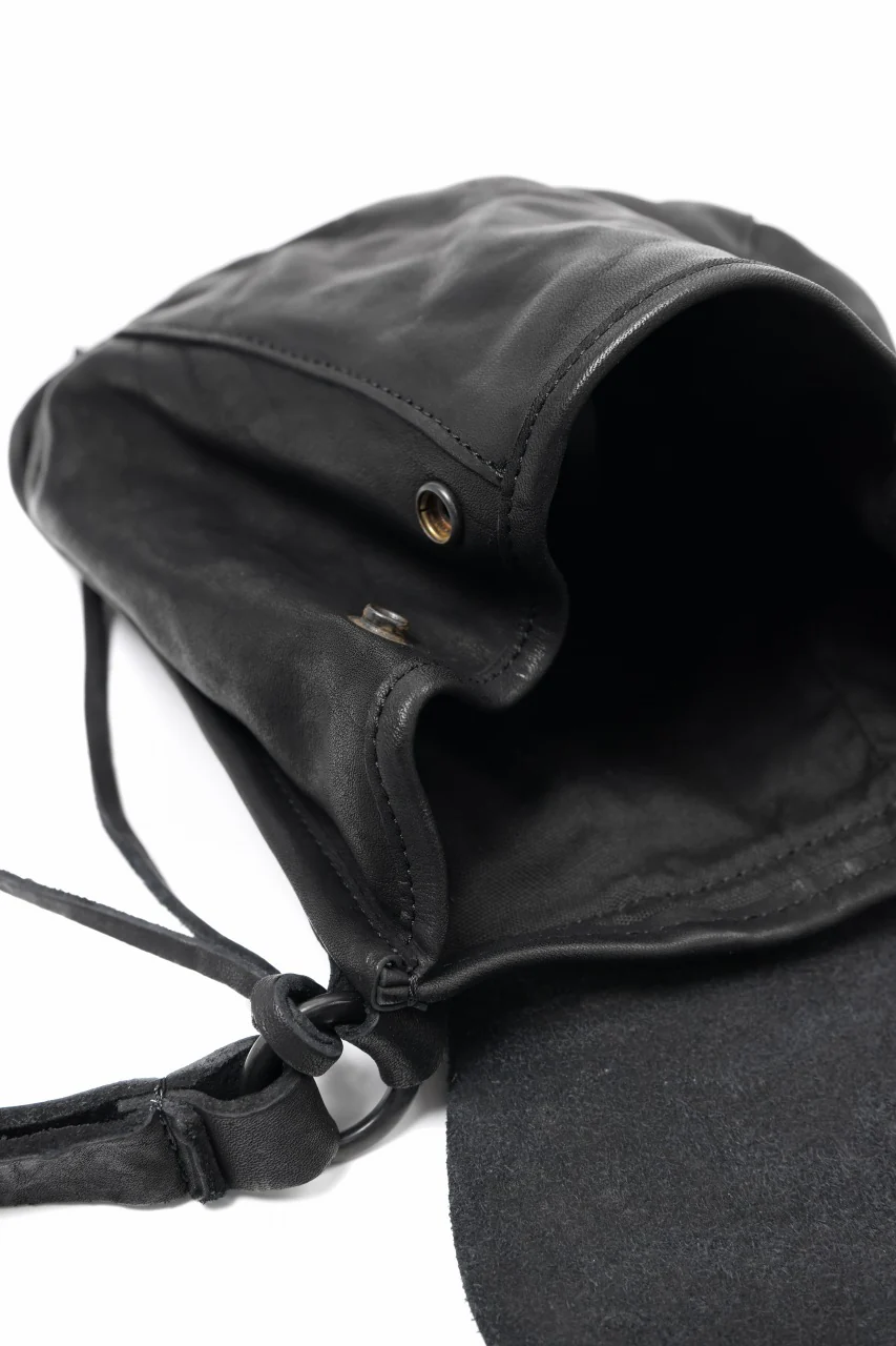 ISAMU KATAYAMA BACKLASH MEDICINE BAG / DOUBLE-SHOULDER OBJECT DYED (BLACK) - Image 12