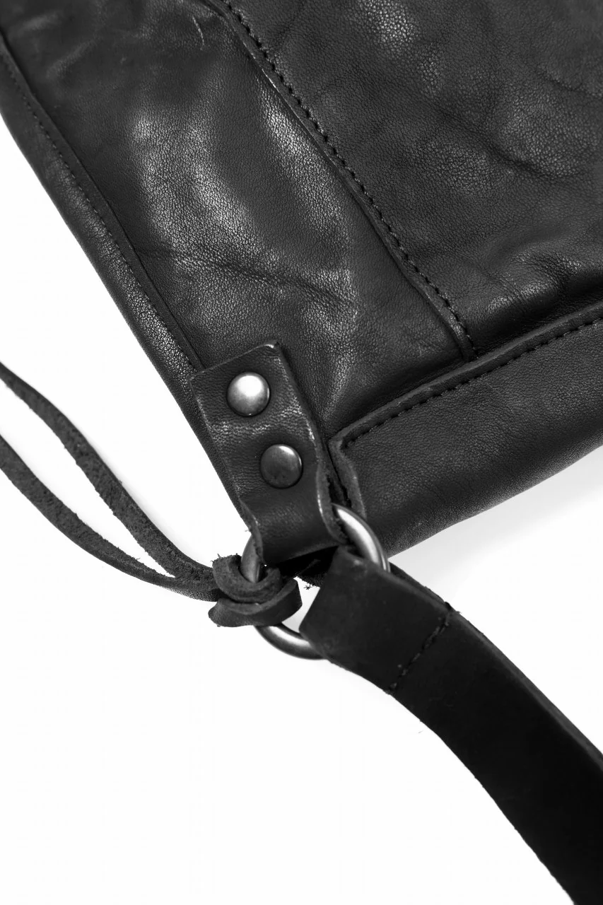 ISAMU KATAYAMA BACKLASH MEDICINE BAG / DOUBLE-SHOULDER OBJECT DYED (BLACK) - Image 15