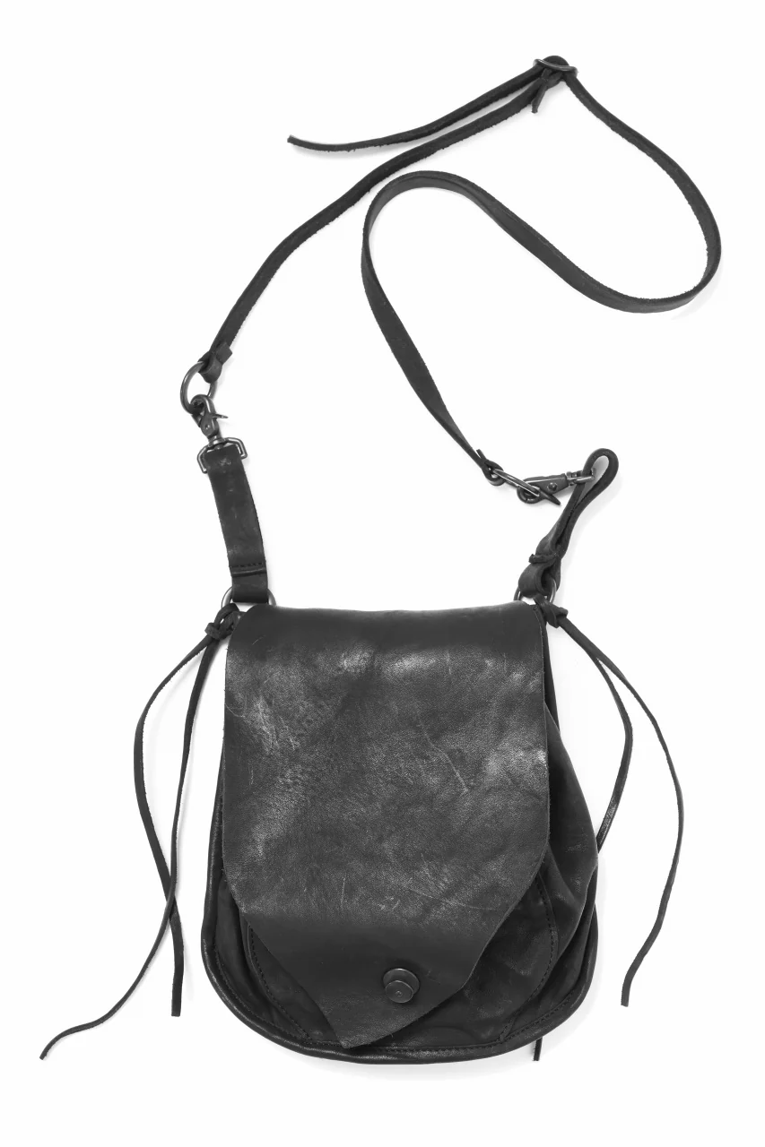 ISAMU KATAYAMA BACKLASH MEDICINE BAG / DOUBLE-SHOULDER OBJECT DYED (BLACK) - Image 4