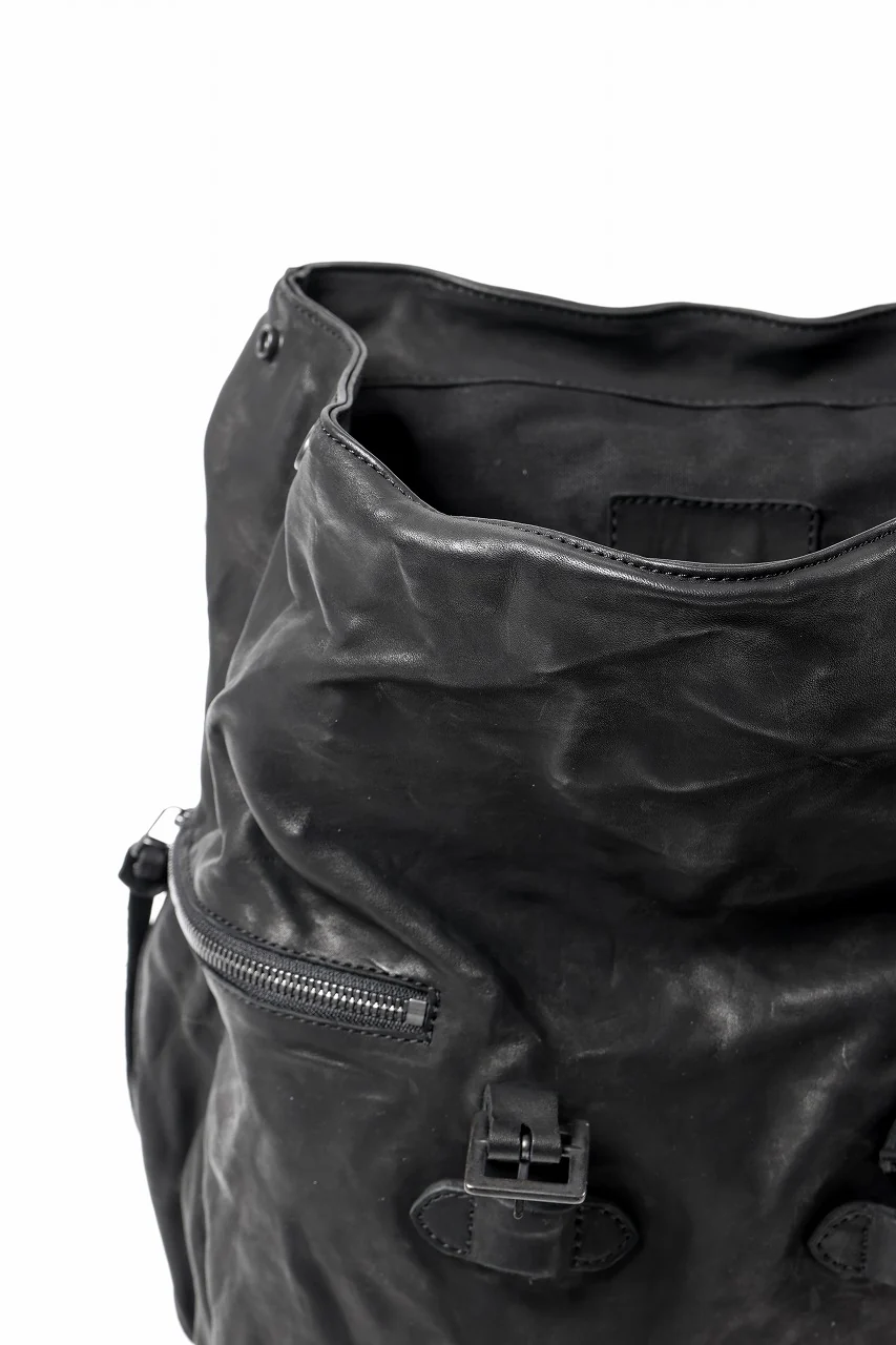 ISAMU KATAYAMA BACKLASH MILITARY FLAP DAYPACK / JAPAN DOUBLE SHOULDER OBJECT DYED (BLACK) - Image 17