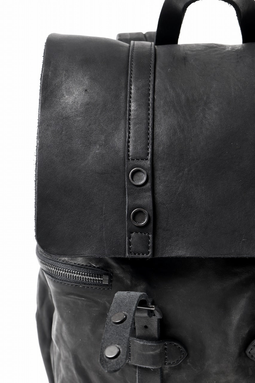 ISAMU KATAYAMA BACKLASH MILITARY FLAP DAYPACK / JAPAN DOUBLE SHOULDER OBJECT DYED (BLACK) - Image 20