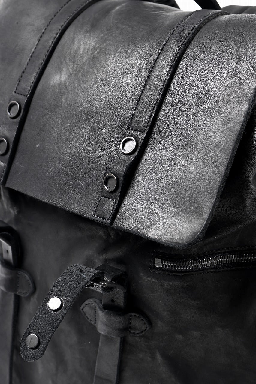 ISAMU KATAYAMA BACKLASH MILITARY FLAP DAYPACK / JAPAN DOUBLE SHOULDER OBJECT DYED (BLACK) - Image 21