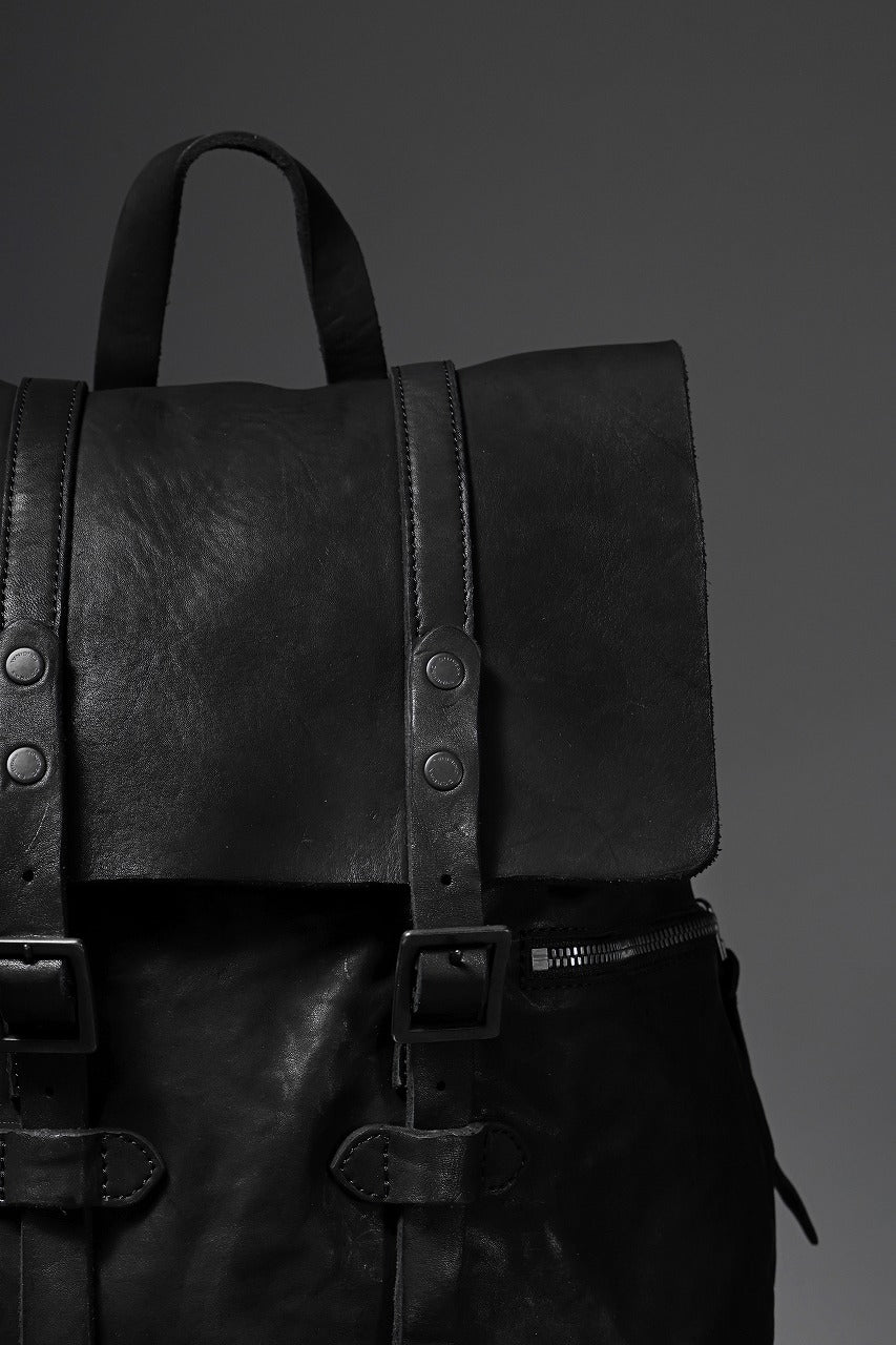 ISAMU KATAYAMA BACKLASH MILITARY FLAP DAYPACK / JAPAN DOUBLE SHOULDER OBJECT DYED (BLACK) - Image 29