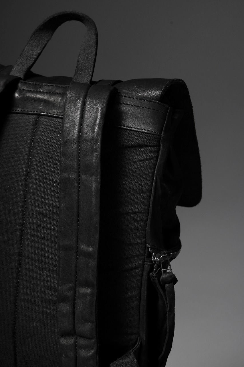 ISAMU KATAYAMA BACKLASH MILITARY FLAP DAYPACK / JAPAN DOUBLE SHOULDER OBJECT DYED (BLACK) - Image 31