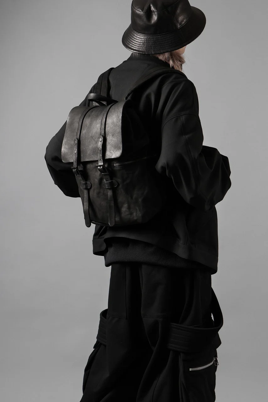 ISAMU KATAYAMA BACKLASH MILITARY FLAP DAYPACK / JAPAN DOUBLE SHOULDER OBJECT DYED (BLACK) - Image 41