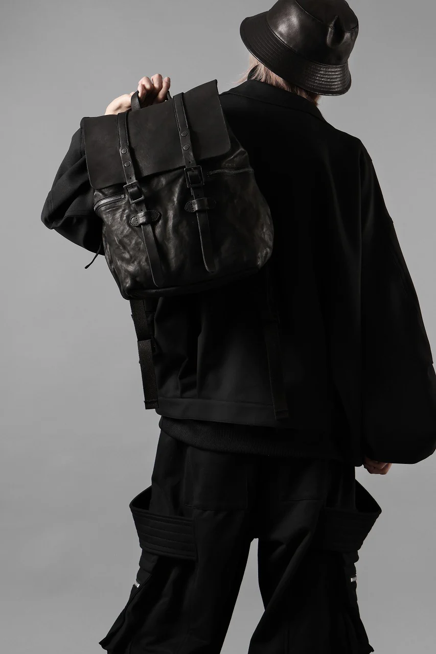 ISAMU KATAYAMA BACKLASH MILITARY FLAP DAYPACK / JAPAN DOUBLE SHOULDER OBJECT DYED (BLACK) - Image 42