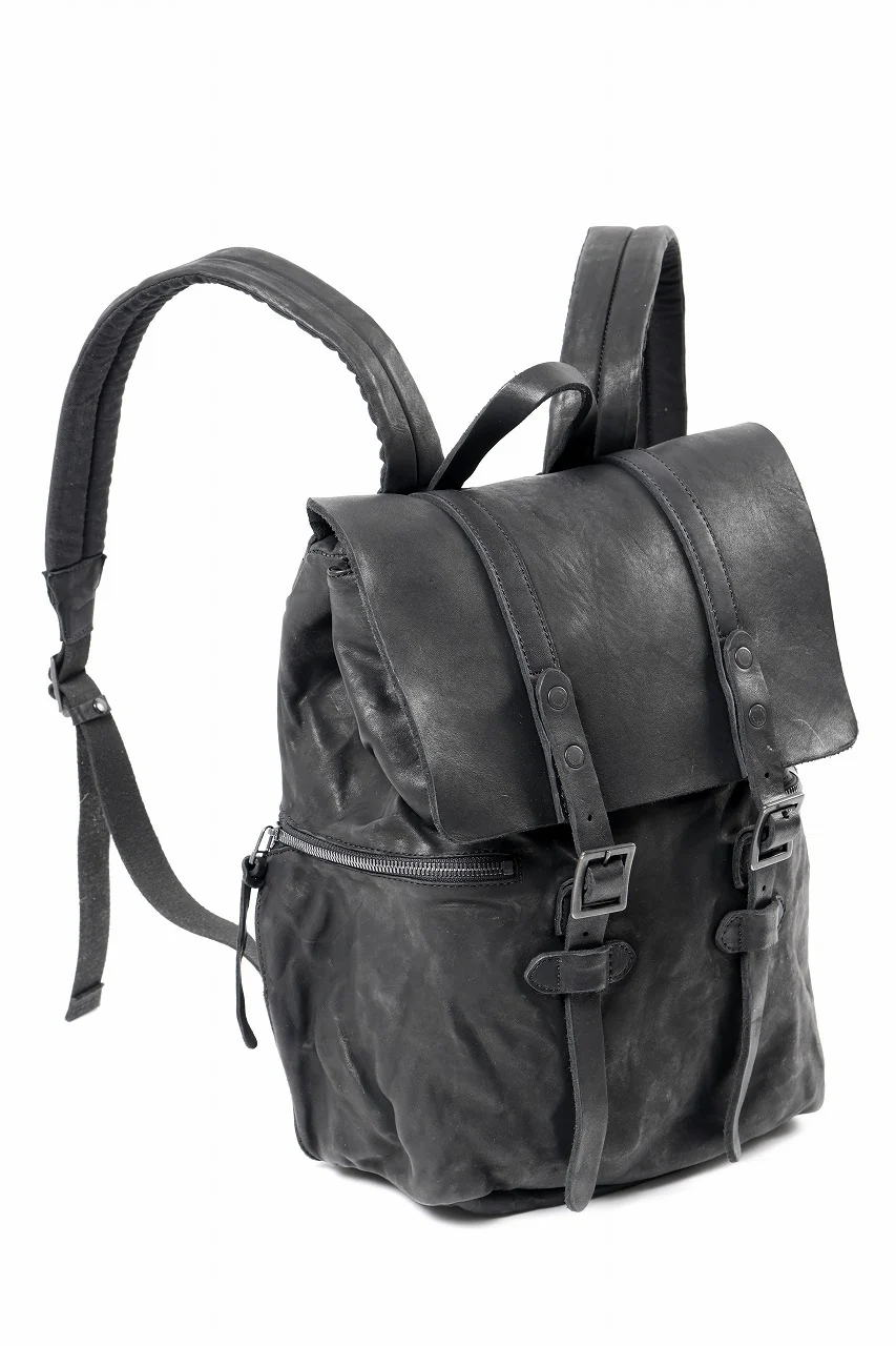 ISAMU KATAYAMA BACKLASH MILITARY FLAP DAYPACK / JAPAN DOUBLE SHOULDER OBJECT DYED (BLACK) - Image 5