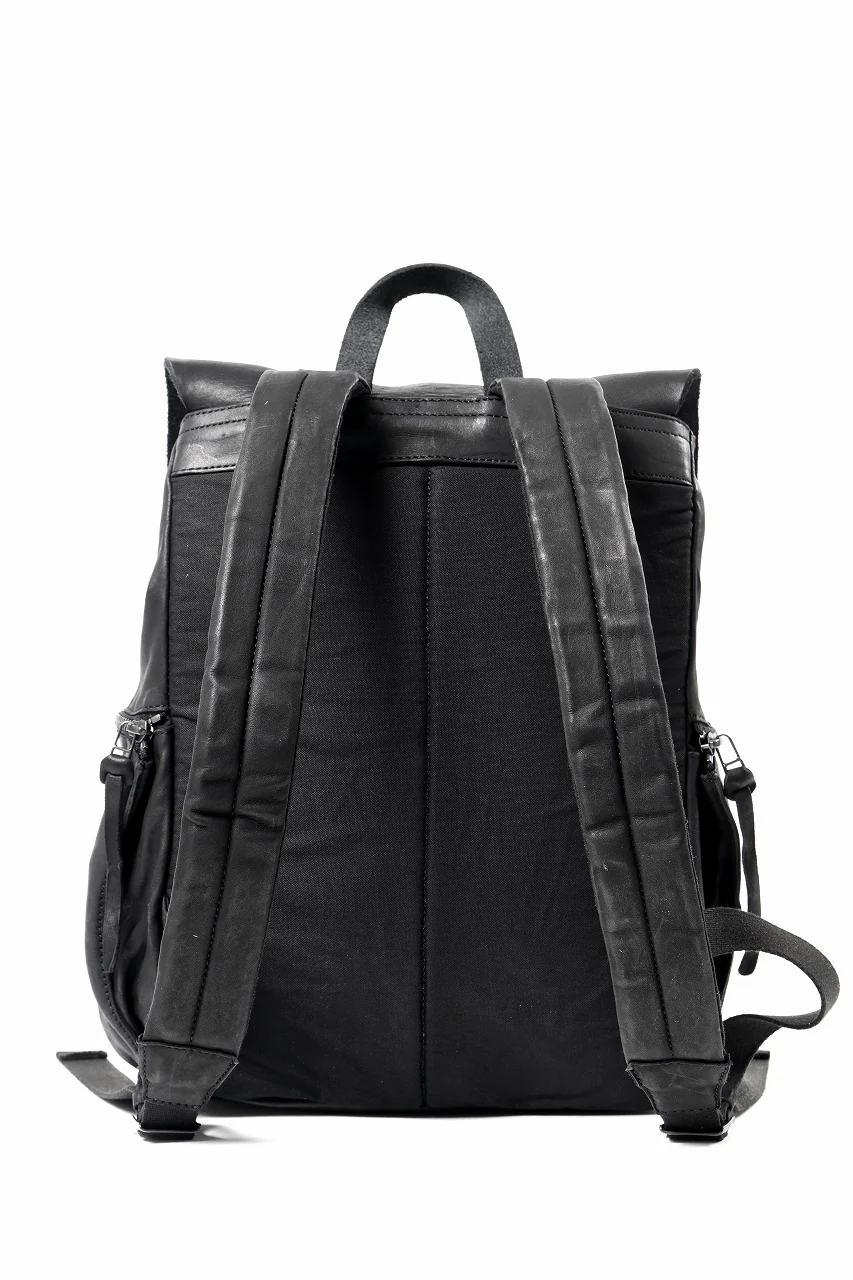 ISAMU KATAYAMA BACKLASH MILITARY FLAP DAYPACK / JAPAN DOUBLE SHOULDER OBJECT DYED (BLACK) - Image 7