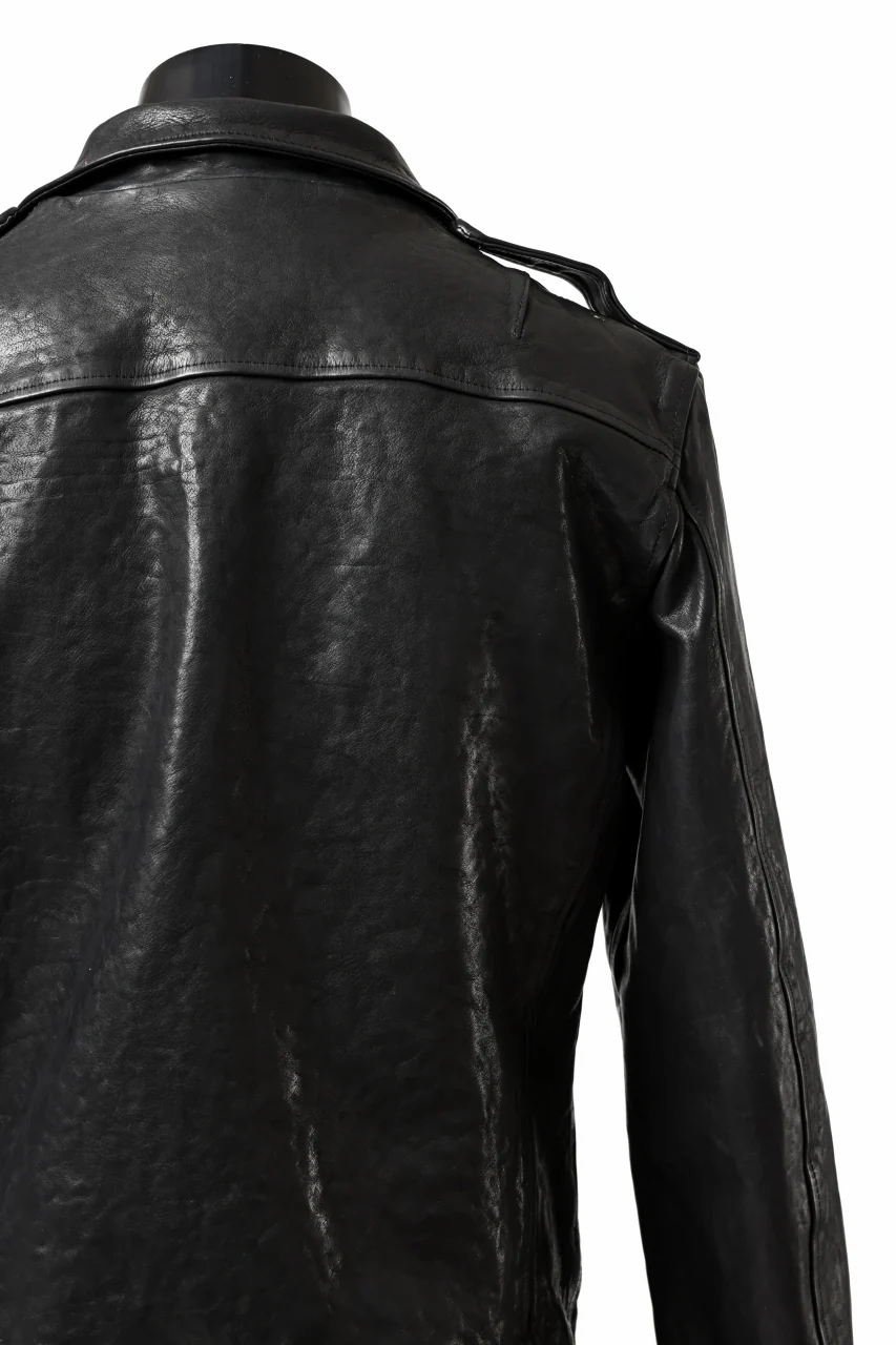 ISAMU KATAYAMA BACKLASH MOTO JACKET / ITALY-SHOULDER OBJECT DYED (BLACK) - Image 27