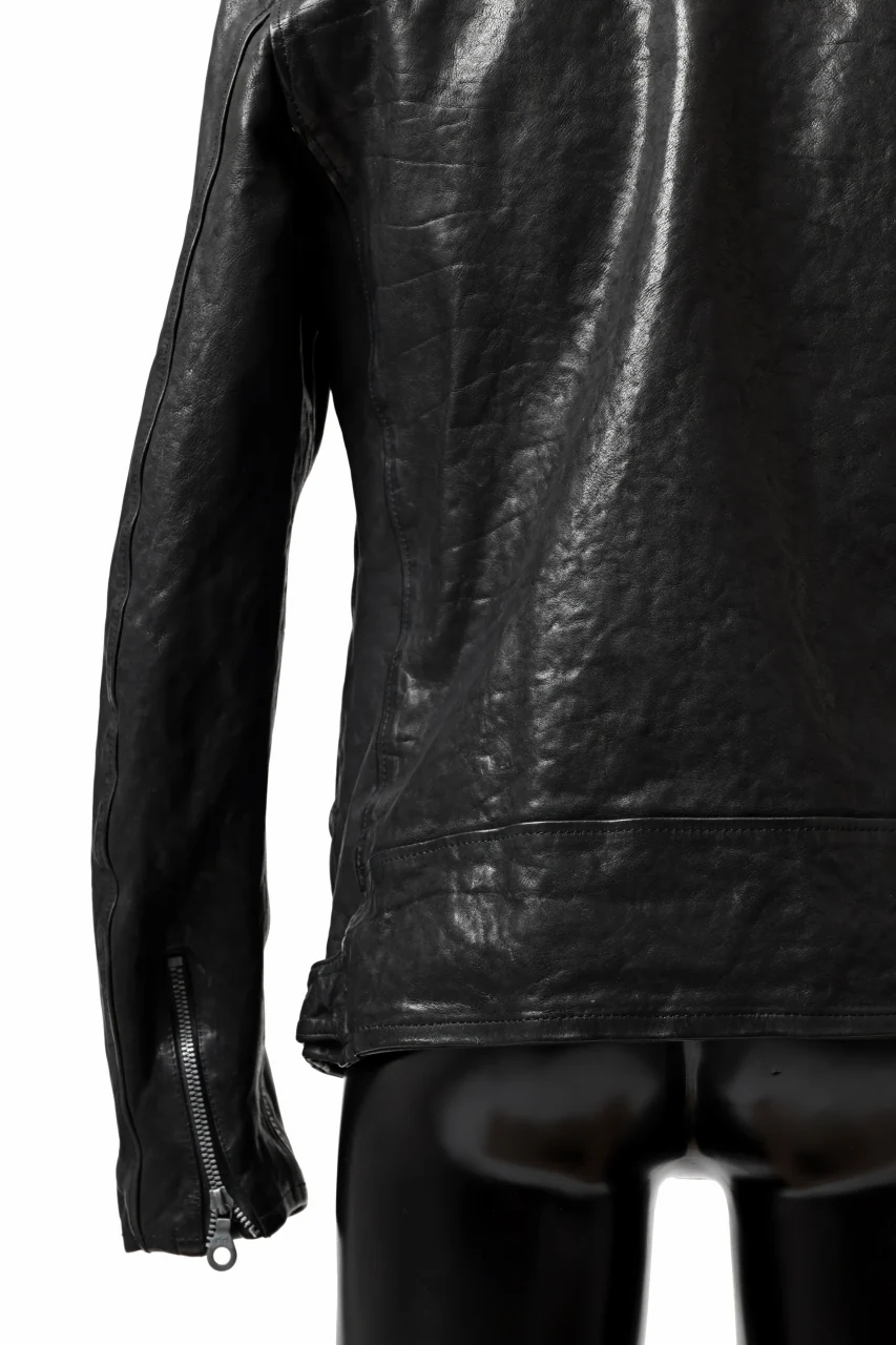 ISAMU KATAYAMA BACKLASH MOTO JACKET / ITALY-SHOULDER OBJECT DYED (BLACK) - Image 28