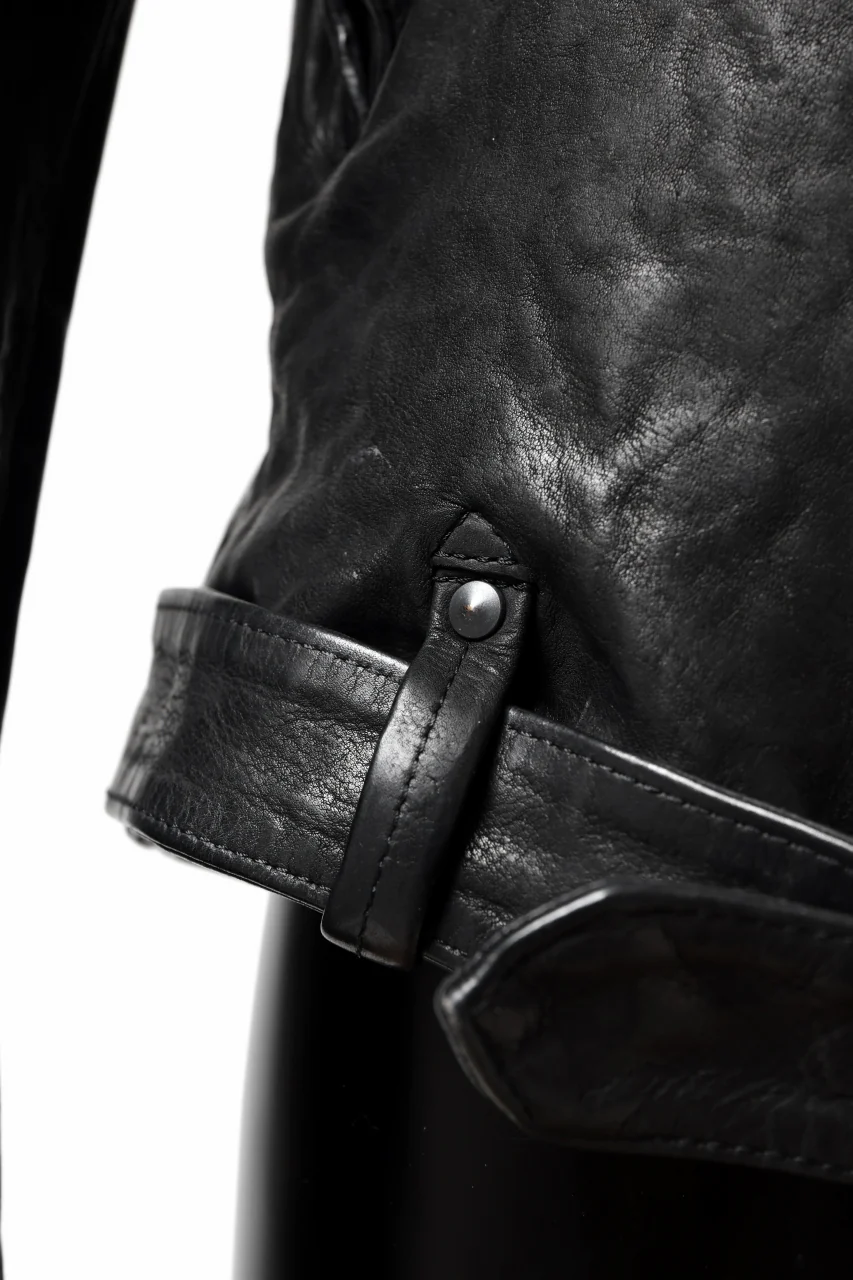 ISAMU KATAYAMA BACKLASH MOTO JACKET / ITALY-SHOULDER OBJECT DYED (BLACK) - Image 31