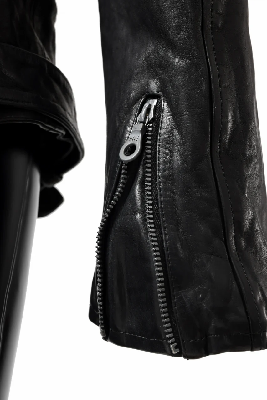 ISAMU KATAYAMA BACKLASH MOTO JACKET / ITALY-SHOULDER OBJECT DYED (BLACK) - Image 32