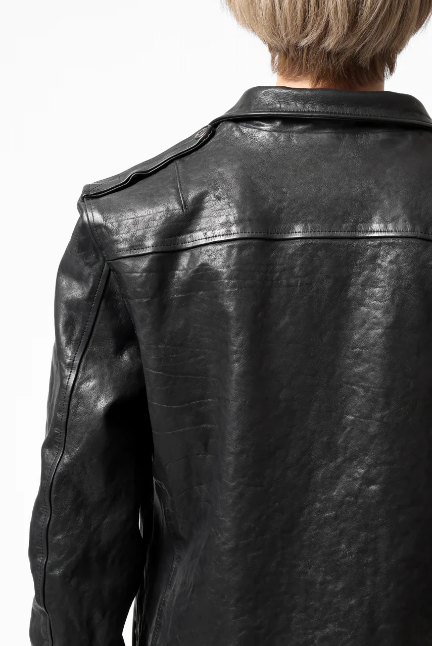 ISAMU KATAYAMA BACKLASH MOTO JACKET / ITALY-SHOULDER OBJECT DYED (BLACK) - Image 37