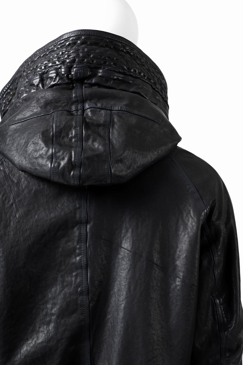 ISAMU KATAYAMA BACKLASH N-3B FLIGHT JACKET / GOAT LEATHER (GARMENT + SPRAY DYED BLACK) - Image 25